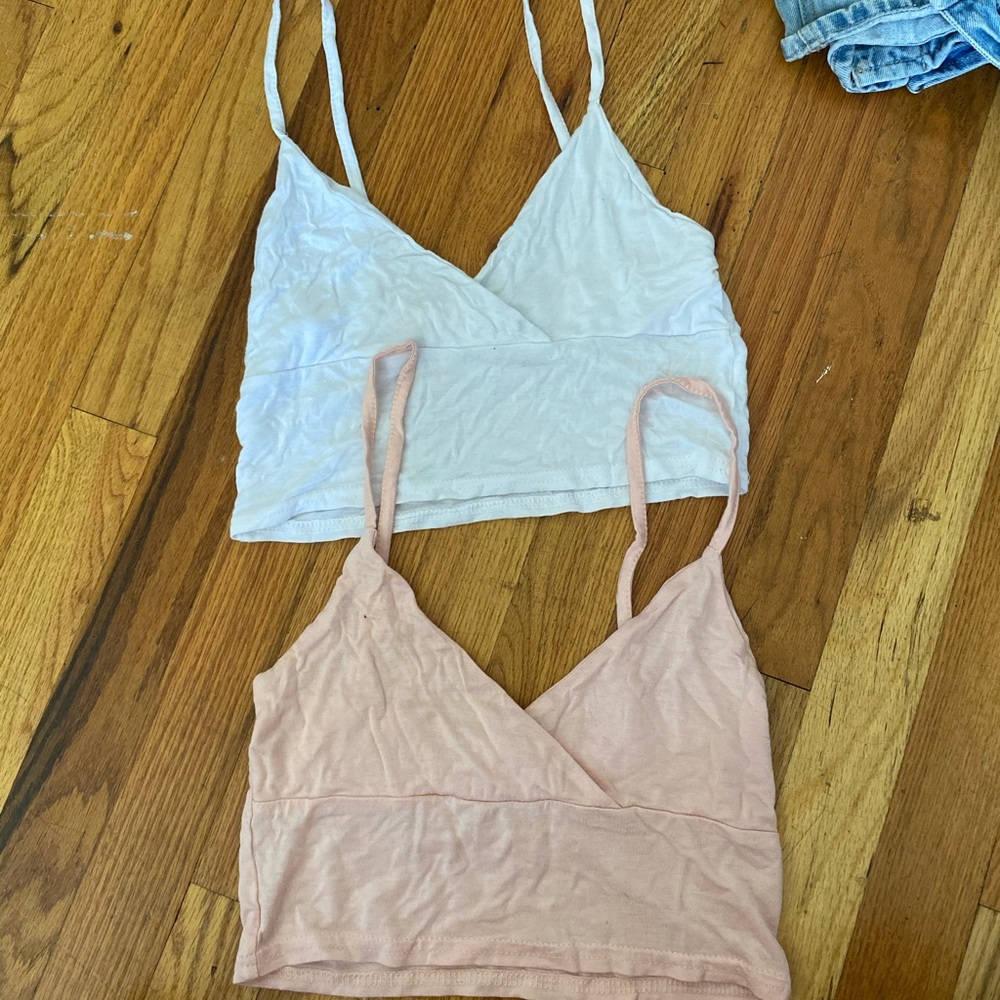 Two pretty little thing crop tanks